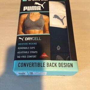 PUMA new in box 2pc Convertible Sports Bra. XL